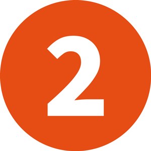 Button mit der Zahl 2