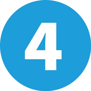 Button mit der Zahl 4