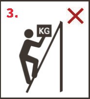 Zeichnung einer Person, die ein Rechteck mit der Aufschrift „KG“ nach oben trägt. Daneben ein rotes X.