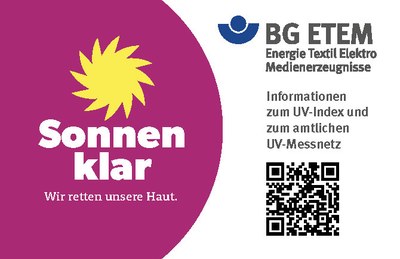 Vorderseite der UV-Testkarte