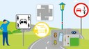 Verkehrsschilder Bühnenbild