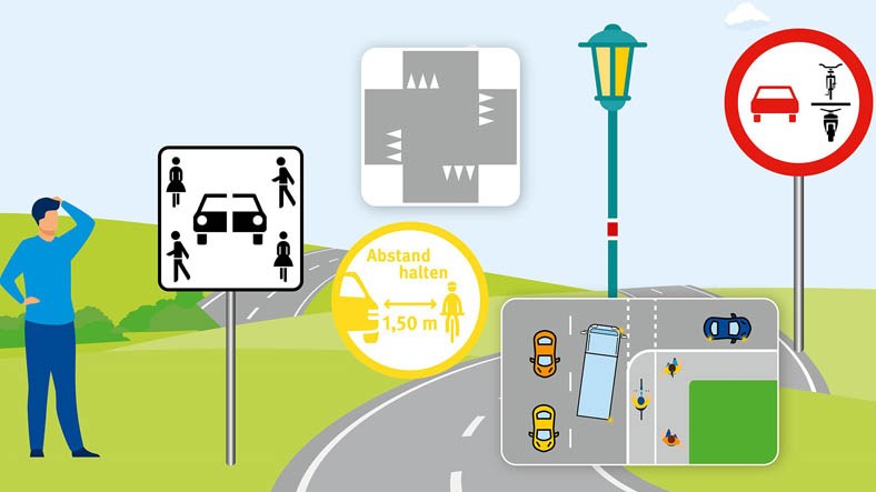 Verkehrsschilder Bühnenbild