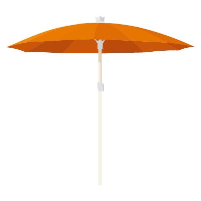 Orangefarbener UV-Schutz-Schirm