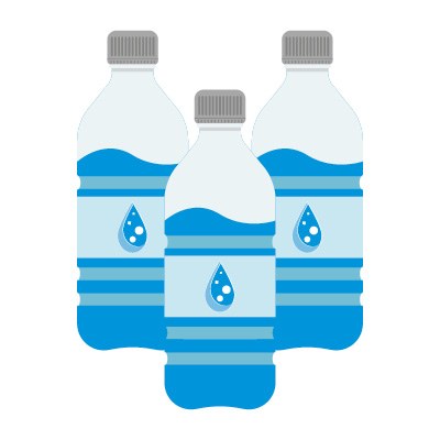 Drei Wasserflaschen
