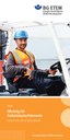 Faltblatt zum sicheren Umgang mit Gabelstaplern
